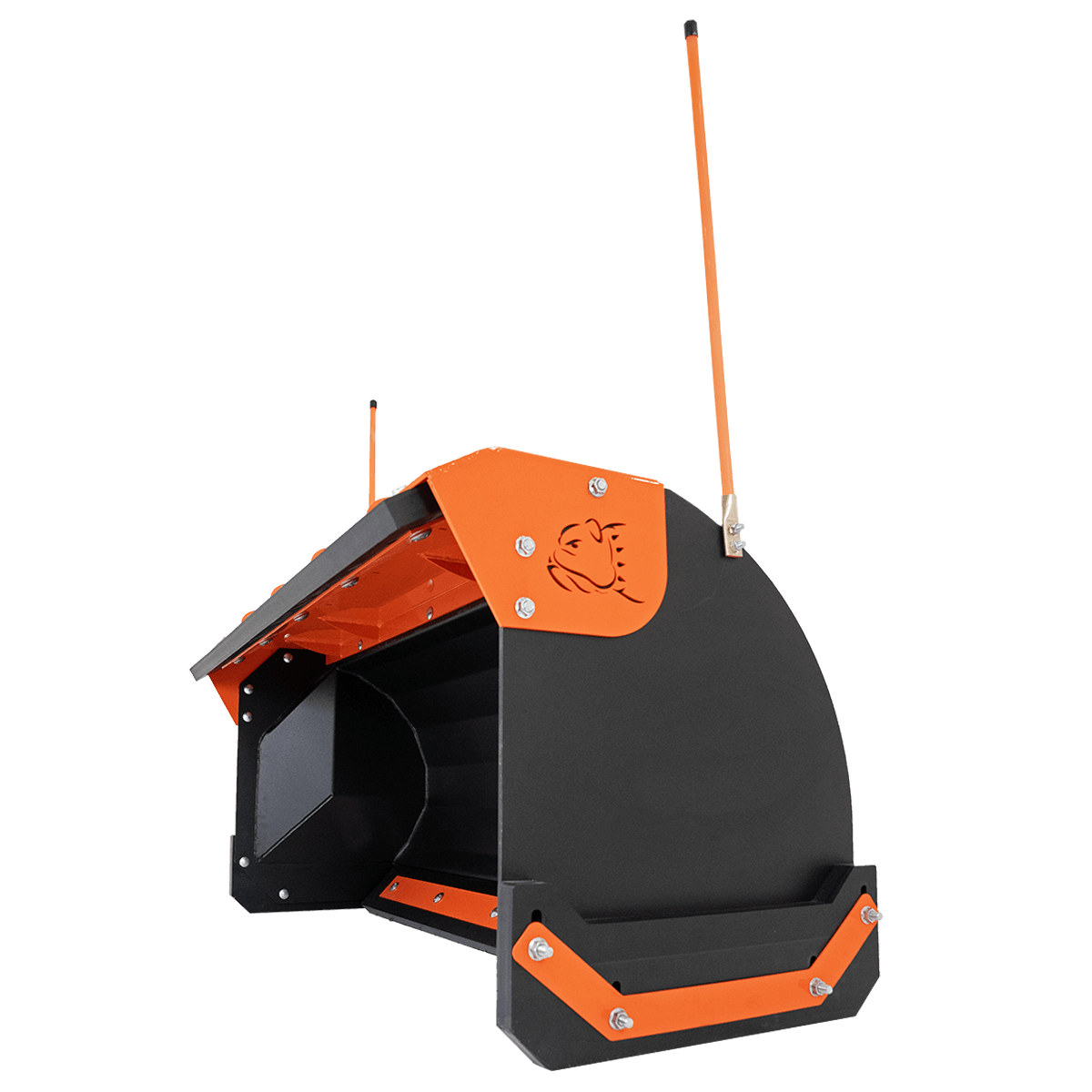 Snow Pusher with Optional Hood and Poly Skids